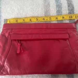 Vintage 80’s Sue DeMone Red Leather Wristlet